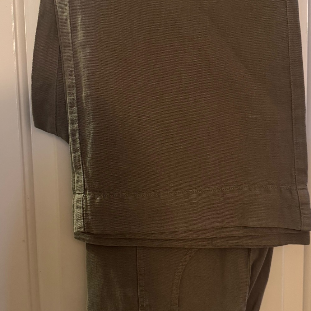 Joie Women’s Vintage Look Wide Leg Cropped Pants Size 6 Green - Picture 2 of 5